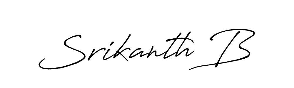 Srikanth B stylish signature style. Best Handwritten Sign (Antro_Vectra_Bolder) for my name. Handwritten Signature Collection Ideas for my name Srikanth B. Srikanth B signature style 7 images and pictures png