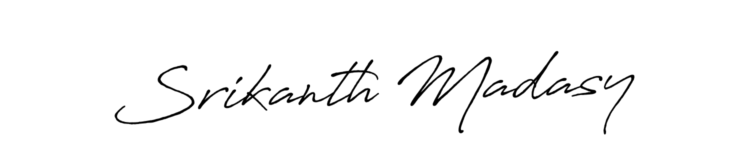 The best way (Antro_Vectra_Bolder) to make a short signature is to pick only two or three words in your name. The name Srikanth Madasy include a total of six letters. For converting this name. Srikanth Madasy signature style 7 images and pictures png