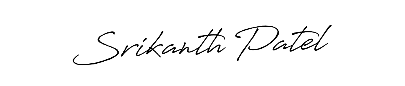 The best way (Antro_Vectra_Bolder) to make a short signature is to pick only two or three words in your name. The name Srikanth Patel include a total of six letters. For converting this name. Srikanth Patel signature style 7 images and pictures png