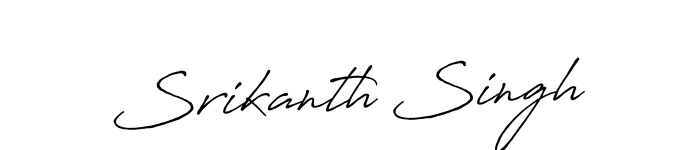 Use a signature maker to create a handwritten signature online. With this signature software, you can design (Antro_Vectra_Bolder) your own signature for name Srikanth Singh. Srikanth Singh signature style 7 images and pictures png