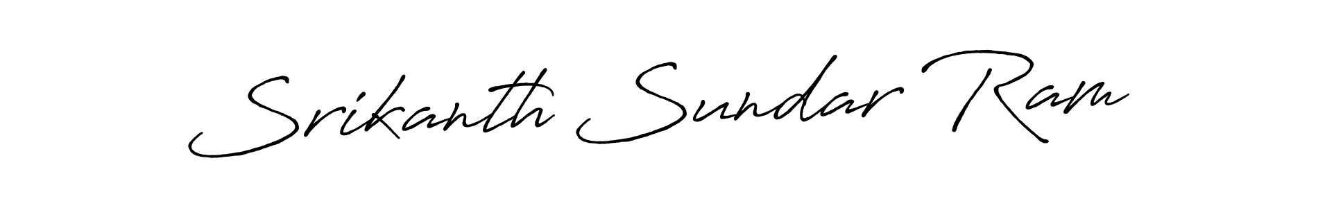 The best way (Antro_Vectra_Bolder) to make a short signature is to pick only two or three words in your name. The name Srikanth Sundar Ram include a total of six letters. For converting this name. Srikanth Sundar Ram signature style 7 images and pictures png