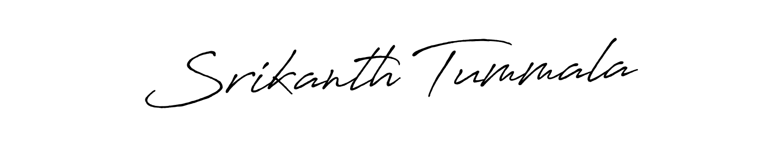 How to make Srikanth Tummala name signature. Use Antro_Vectra_Bolder style for creating short signs online. This is the latest handwritten sign. Srikanth Tummala signature style 7 images and pictures png