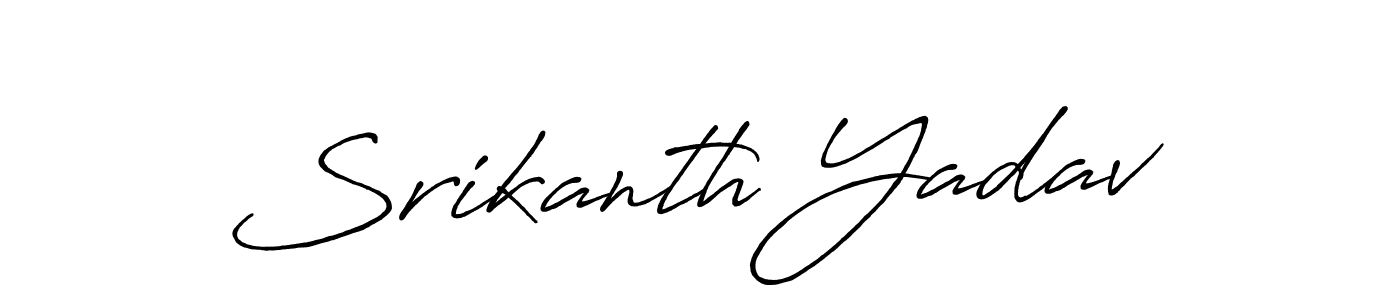 How to make Srikanth Yadav name signature. Use Antro_Vectra_Bolder style for creating short signs online. This is the latest handwritten sign. Srikanth Yadav signature style 7 images and pictures png