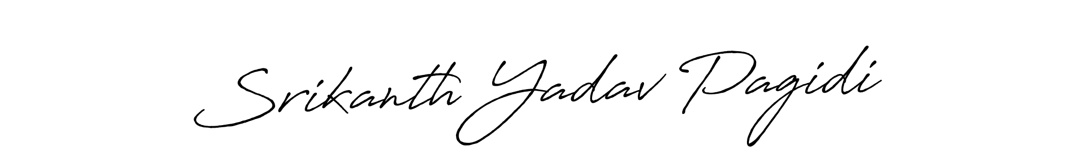 You can use this online signature creator to create a handwritten signature for the name Srikanth Yadav Pagidi. This is the best online autograph maker. Srikanth Yadav Pagidi signature style 7 images and pictures png