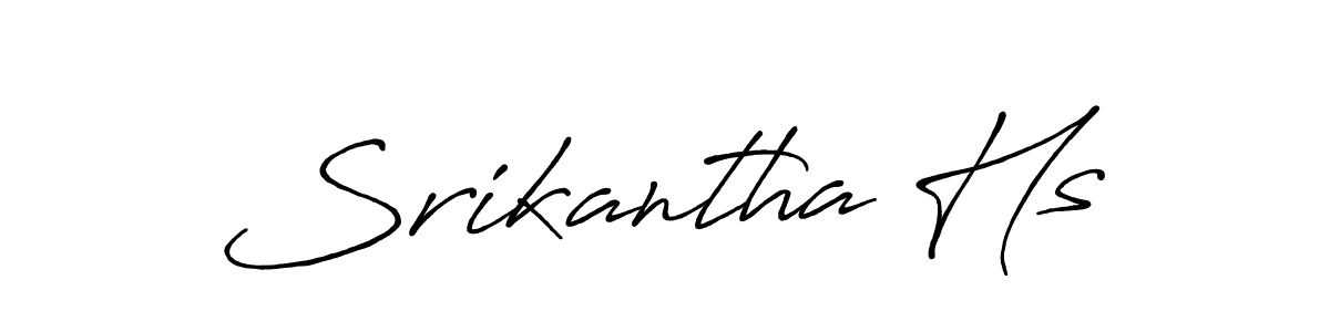 You should practise on your own different ways (Antro_Vectra_Bolder) to write your name (Srikantha Hs) in signature. don't let someone else do it for you. Srikantha Hs signature style 7 images and pictures png