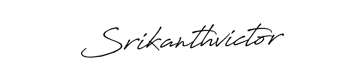 Design your own signature with our free online signature maker. With this signature software, you can create a handwritten (Antro_Vectra_Bolder) signature for name Srikanthvictor. Srikanthvictor signature style 7 images and pictures png