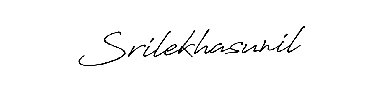 Create a beautiful signature design for name Srilekhasunil. With this signature (Antro_Vectra_Bolder) fonts, you can make a handwritten signature for free. Srilekhasunil signature style 7 images and pictures png