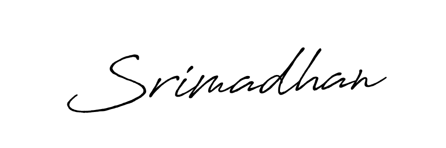 Create a beautiful signature design for name Srimadhan. With this signature (Antro_Vectra_Bolder) fonts, you can make a handwritten signature for free. Srimadhan signature style 7 images and pictures png