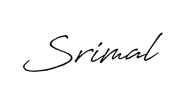 How to make Srimal name signature. Use Antro_Vectra_Bolder style for creating short signs online. This is the latest handwritten sign. Srimal signature style 7 images and pictures png