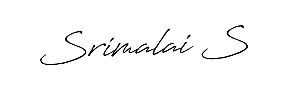 Design your own signature with our free online signature maker. With this signature software, you can create a handwritten (Antro_Vectra_Bolder) signature for name Srimalai S. Srimalai S signature style 7 images and pictures png