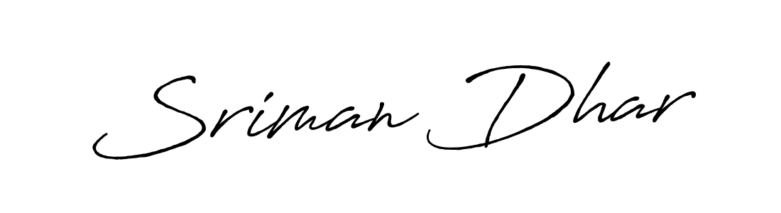 Make a beautiful signature design for name Sriman Dhar. Use this online signature maker to create a handwritten signature for free. Sriman Dhar signature style 7 images and pictures png