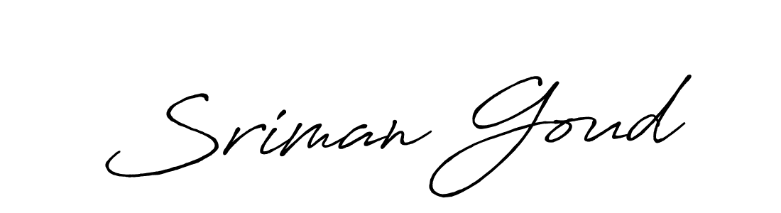 Make a beautiful signature design for name Sriman Goud. With this signature (Antro_Vectra_Bolder) style, you can create a handwritten signature for free. Sriman Goud signature style 7 images and pictures png