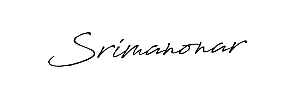 Also You can easily find your signature by using the search form. We will create Srimanonar name handwritten signature images for you free of cost using Antro_Vectra_Bolder sign style. Srimanonar signature style 7 images and pictures png