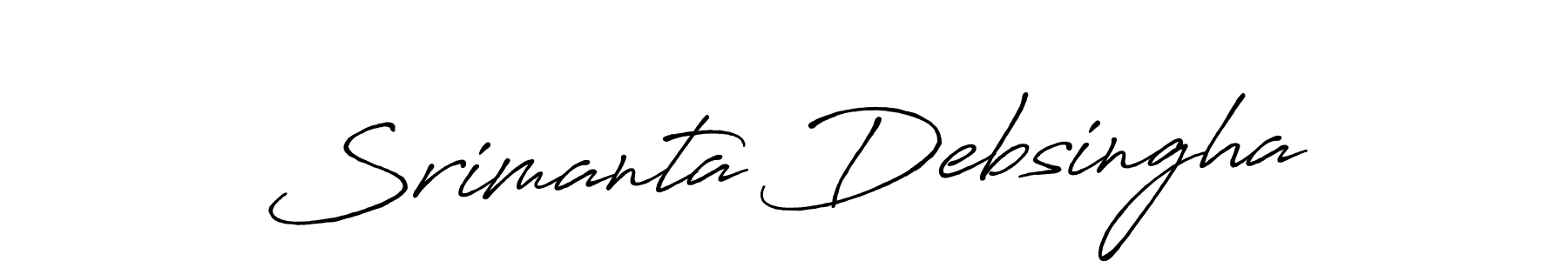 Create a beautiful signature design for name Srimanta Debsingha. With this signature (Antro_Vectra_Bolder) fonts, you can make a handwritten signature for free. Srimanta Debsingha signature style 7 images and pictures png
