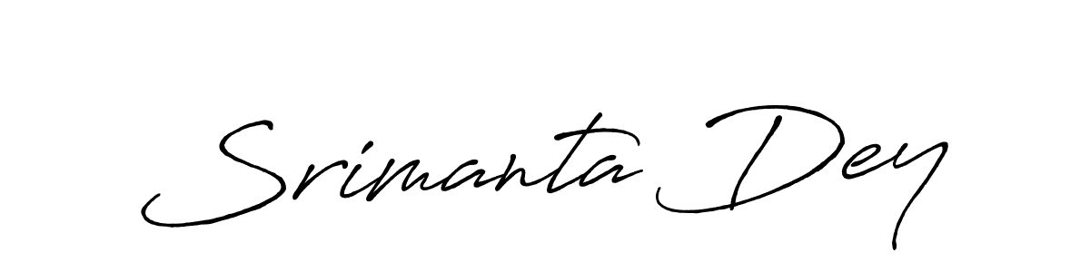 Create a beautiful signature design for name Srimanta Dey. With this signature (Antro_Vectra_Bolder) fonts, you can make a handwritten signature for free. Srimanta Dey signature style 7 images and pictures png