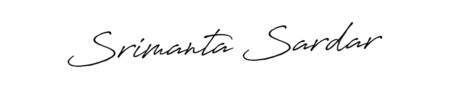 Use a signature maker to create a handwritten signature online. With this signature software, you can design (Antro_Vectra_Bolder) your own signature for name Srimanta Sardar. Srimanta Sardar signature style 7 images and pictures png