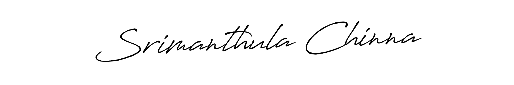 Make a beautiful signature design for name Srimanthula Chinna. With this signature (Antro_Vectra_Bolder) style, you can create a handwritten signature for free. Srimanthula Chinna signature style 7 images and pictures png