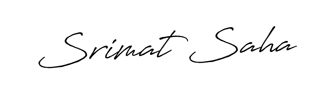 Create a beautiful signature design for name Srimat Saha. With this signature (Antro_Vectra_Bolder) fonts, you can make a handwritten signature for free. Srimat Saha signature style 7 images and pictures png