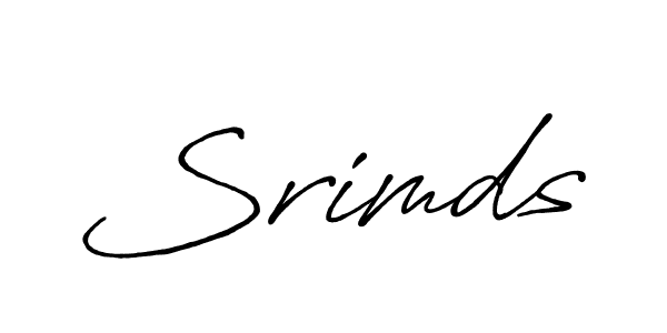 How to make Srimds signature? Antro_Vectra_Bolder is a professional autograph style. Create handwritten signature for Srimds name. Srimds signature style 7 images and pictures png