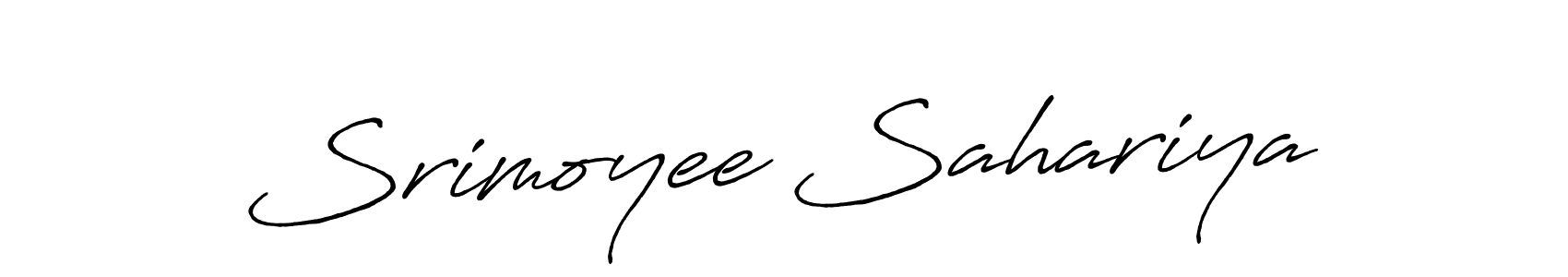 Srimoyee Sahariya stylish signature style. Best Handwritten Sign (Antro_Vectra_Bolder) for my name. Handwritten Signature Collection Ideas for my name Srimoyee Sahariya. Srimoyee Sahariya signature style 7 images and pictures png