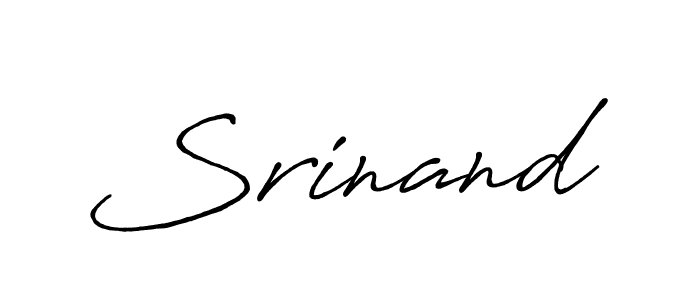 Make a beautiful signature design for name Srinand. Use this online signature maker to create a handwritten signature for free. Srinand signature style 7 images and pictures png