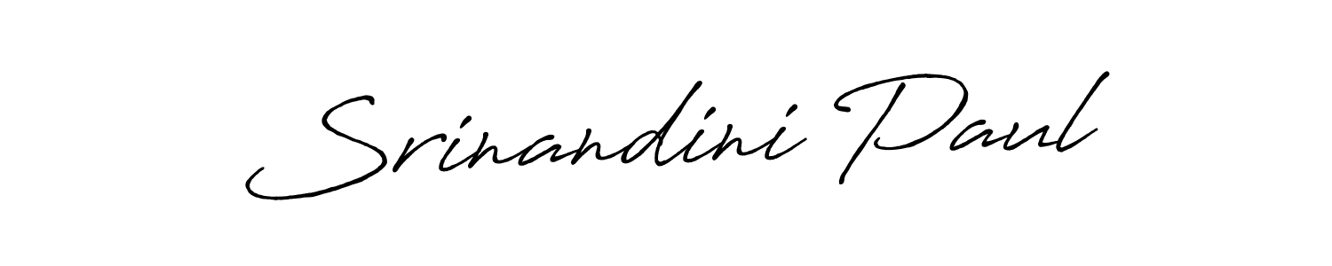 Use a signature maker to create a handwritten signature online. With this signature software, you can design (Antro_Vectra_Bolder) your own signature for name Srinandini Paul. Srinandini Paul signature style 7 images and pictures png