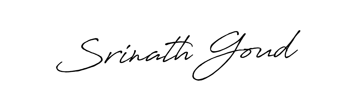 How to make Srinath Goud signature? Antro_Vectra_Bolder is a professional autograph style. Create handwritten signature for Srinath Goud name. Srinath Goud signature style 7 images and pictures png