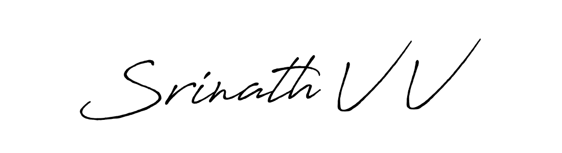 The best way (Antro_Vectra_Bolder) to make a short signature is to pick only two or three words in your name. The name Srinath V V include a total of six letters. For converting this name. Srinath V V signature style 7 images and pictures png