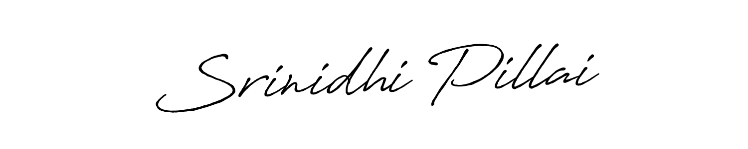 Create a beautiful signature design for name Srinidhi Pillai. With this signature (Antro_Vectra_Bolder) fonts, you can make a handwritten signature for free. Srinidhi Pillai signature style 7 images and pictures png