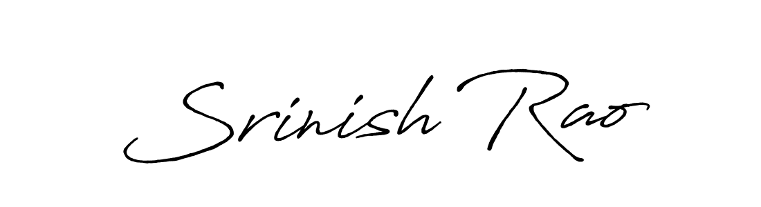How to make Srinish Rao signature? Antro_Vectra_Bolder is a professional autograph style. Create handwritten signature for Srinish Rao name. Srinish Rao signature style 7 images and pictures png