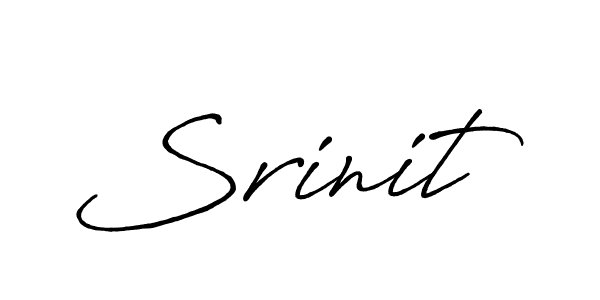 How to make Srinit signature? Antro_Vectra_Bolder is a professional autograph style. Create handwritten signature for Srinit name. Srinit signature style 7 images and pictures png