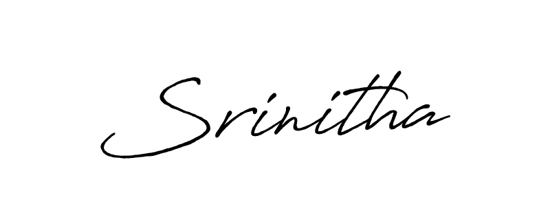 How to make Srinitha signature? Antro_Vectra_Bolder is a professional autograph style. Create handwritten signature for Srinitha name. Srinitha signature style 7 images and pictures png