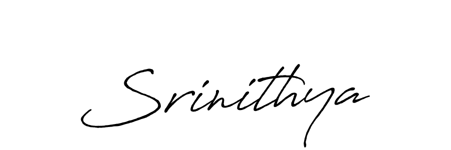 How to make Srinithya signature? Antro_Vectra_Bolder is a professional autograph style. Create handwritten signature for Srinithya name. Srinithya signature style 7 images and pictures png