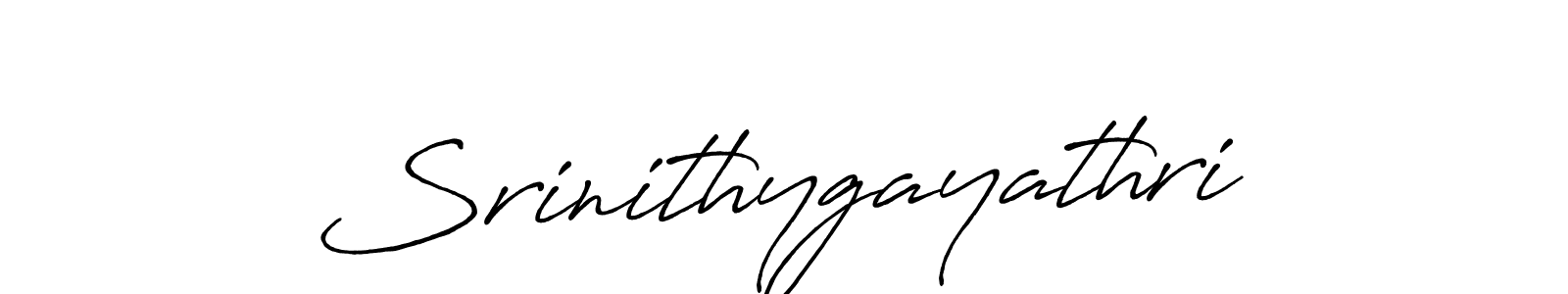 Srinithygayathri stylish signature style. Best Handwritten Sign (Antro_Vectra_Bolder) for my name. Handwritten Signature Collection Ideas for my name Srinithygayathri. Srinithygayathri signature style 7 images and pictures png