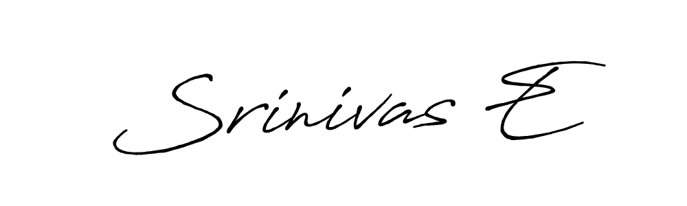 How to make Srinivas E signature? Antro_Vectra_Bolder is a professional autograph style. Create handwritten signature for Srinivas E name. Srinivas E signature style 7 images and pictures png