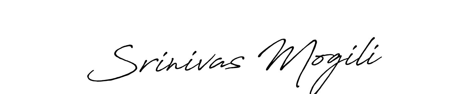 Use a signature maker to create a handwritten signature online. With this signature software, you can design (Antro_Vectra_Bolder) your own signature for name Srinivas Mogili. Srinivas Mogili signature style 7 images and pictures png