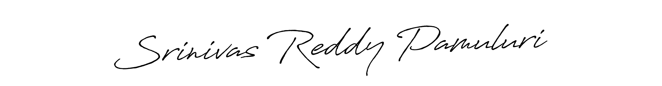 Use a signature maker to create a handwritten signature online. With this signature software, you can design (Antro_Vectra_Bolder) your own signature for name Srinivas Reddy Pamuluri. Srinivas Reddy Pamuluri signature style 7 images and pictures png