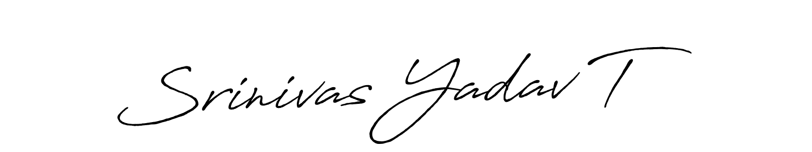 Make a beautiful signature design for name Srinivas Yadav T. Use this online signature maker to create a handwritten signature for free. Srinivas Yadav T signature style 7 images and pictures png