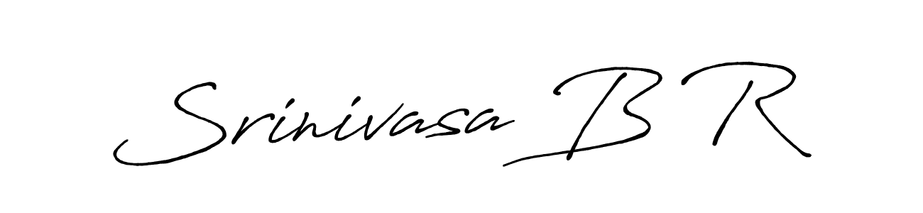 How to make Srinivasa B R signature? Antro_Vectra_Bolder is a professional autograph style. Create handwritten signature for Srinivasa B R name. Srinivasa B R signature style 7 images and pictures png