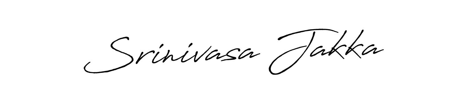 Create a beautiful signature design for name Srinivasa Jakka. With this signature (Antro_Vectra_Bolder) fonts, you can make a handwritten signature for free. Srinivasa Jakka signature style 7 images and pictures png