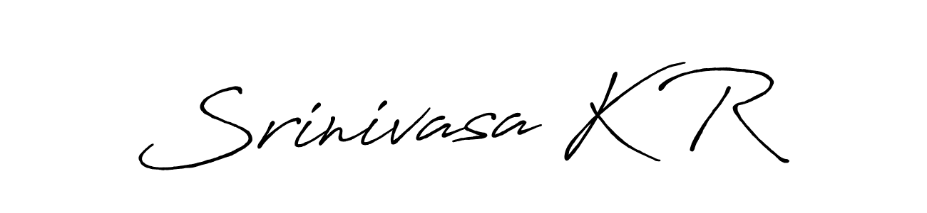 Use a signature maker to create a handwritten signature online. With this signature software, you can design (Antro_Vectra_Bolder) your own signature for name Srinivasa K R. Srinivasa K R signature style 7 images and pictures png