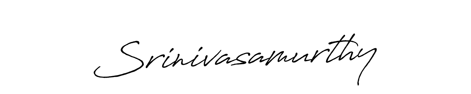 Make a beautiful signature design for name Srinivasamurthy. With this signature (Antro_Vectra_Bolder) style, you can create a handwritten signature for free. Srinivasamurthy signature style 7 images and pictures png