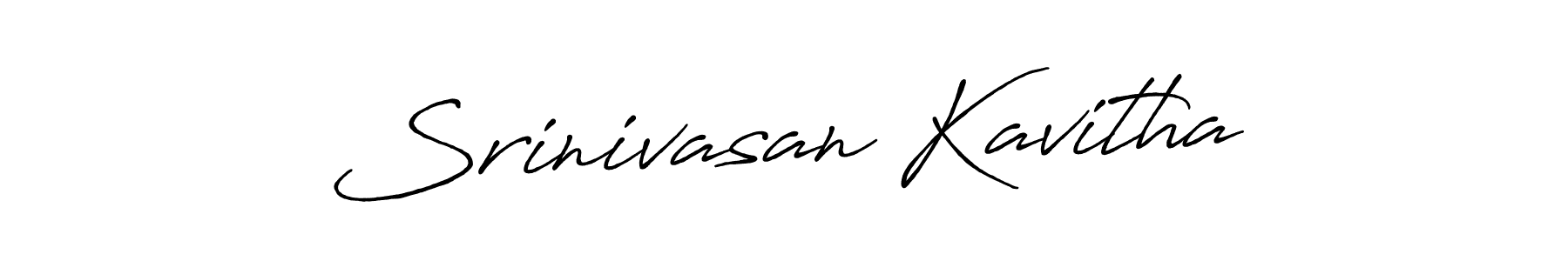 Create a beautiful signature design for name Srinivasan Kavitha. With this signature (Antro_Vectra_Bolder) fonts, you can make a handwritten signature for free. Srinivasan Kavitha signature style 7 images and pictures png