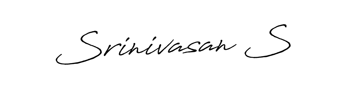 How to make Srinivasan S signature? Antro_Vectra_Bolder is a professional autograph style. Create handwritten signature for Srinivasan S name. Srinivasan S signature style 7 images and pictures png