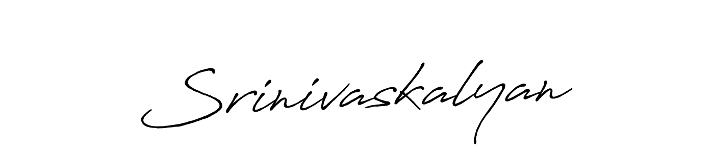 Srinivaskalyan stylish signature style. Best Handwritten Sign (Antro_Vectra_Bolder) for my name. Handwritten Signature Collection Ideas for my name Srinivaskalyan. Srinivaskalyan signature style 7 images and pictures png