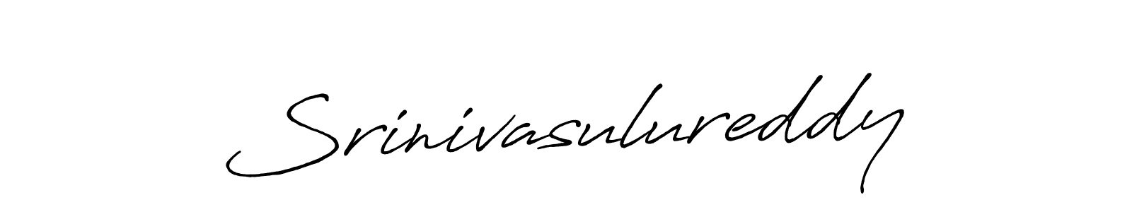 Use a signature maker to create a handwritten signature online. With this signature software, you can design (Antro_Vectra_Bolder) your own signature for name Srinivasulureddy. Srinivasulureddy signature style 7 images and pictures png