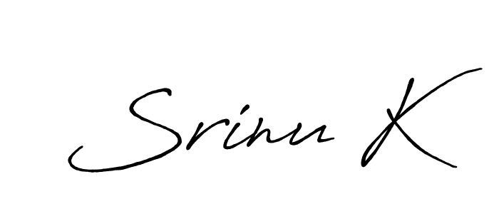 Also You can easily find your signature by using the search form. We will create Srinu K name handwritten signature images for you free of cost using Antro_Vectra_Bolder sign style. Srinu K signature style 7 images and pictures png