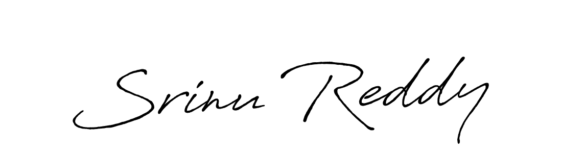 How to make Srinu Reddy signature? Antro_Vectra_Bolder is a professional autograph style. Create handwritten signature for Srinu Reddy name. Srinu Reddy signature style 7 images and pictures png