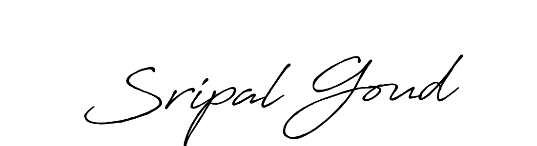 Create a beautiful signature design for name Sripal Goud. With this signature (Antro_Vectra_Bolder) fonts, you can make a handwritten signature for free. Sripal Goud signature style 7 images and pictures png