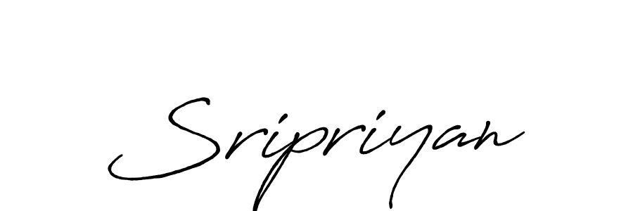 Use a signature maker to create a handwritten signature online. With this signature software, you can design (Antro_Vectra_Bolder) your own signature for name Sripriyan. Sripriyan signature style 7 images and pictures png